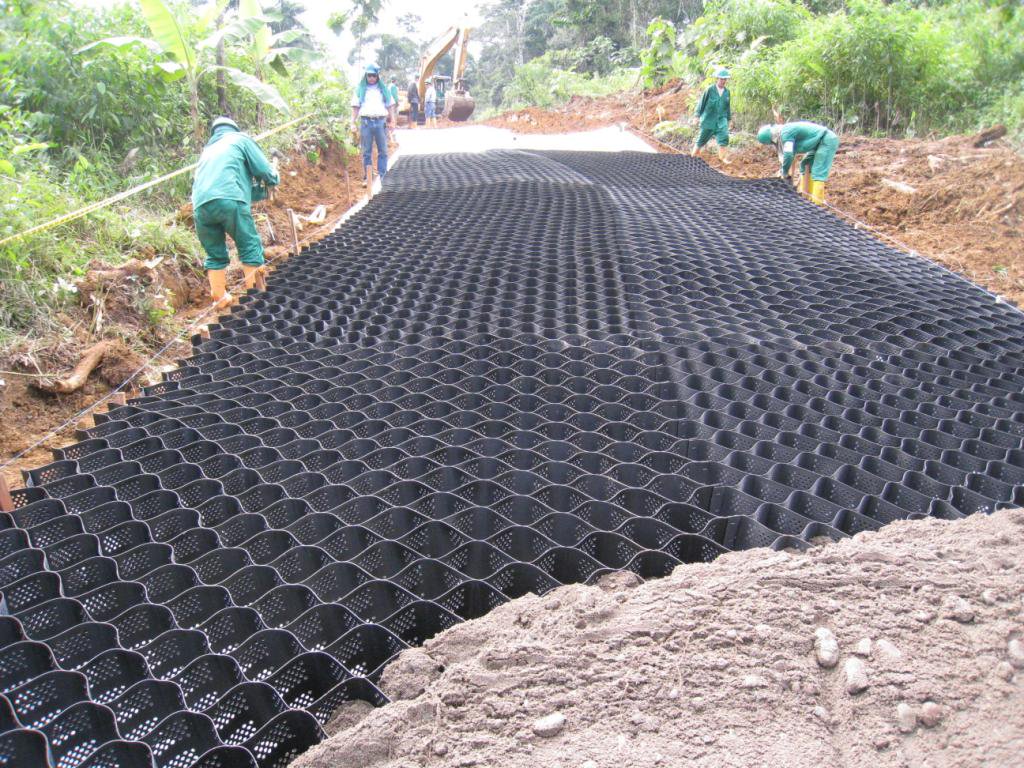 Clear Chemical Stability Road Construction Geocell
